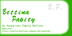 bettina papity business card